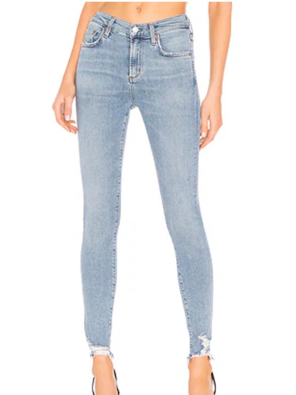 AGOLDE Sophie High Rise Skinny in Scheme high-rise Size 29 Frayed
